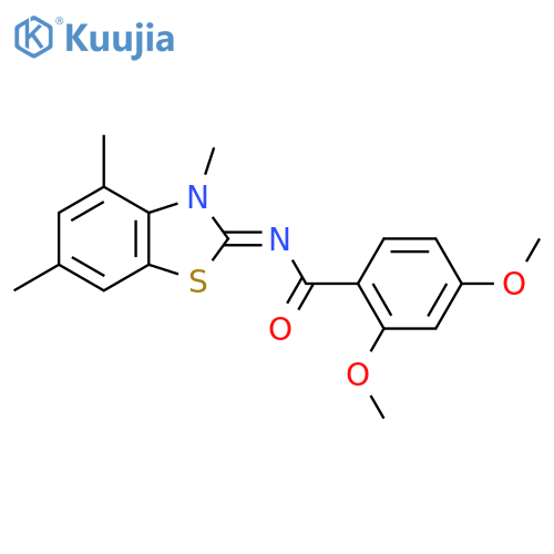 2,4-dimethoxy-N-(2E)-3,4,6-trimethyl-2,3-dihydro-1,3-benzothiazol-2-ylidenebenzamide structure