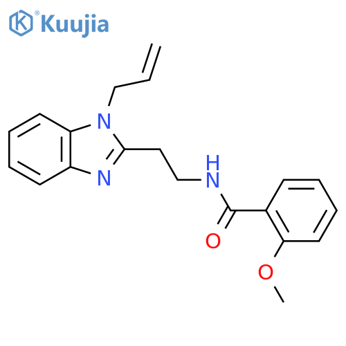 2-methoxy-N-{2-1-(prop-2-en-1-yl)-1H-1,3-benzodiazol-2-ylethyl}benzamide structure