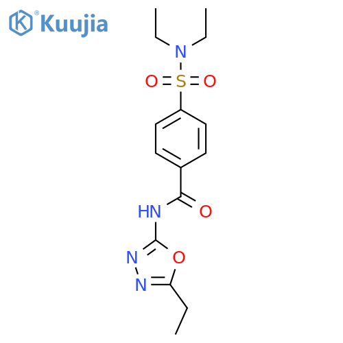 4-(diethylsulfamoyl)-N-(5-ethyl-1,3,4-oxadiazol-2-yl)benzamide structure