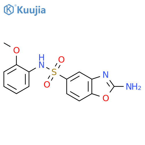 2-amino-N-(2-methoxyphenyl)-1,3-benzoxazole-5-sulfonamide structure