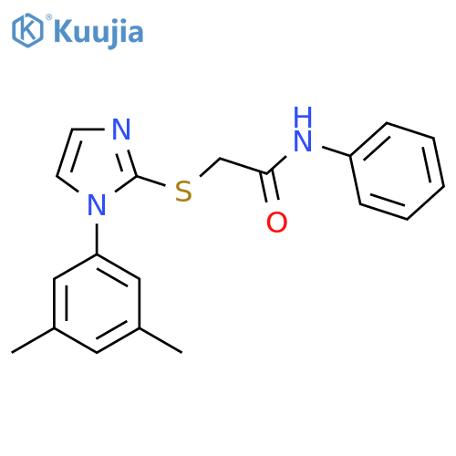 2-{1-(3,5-dimethylphenyl)-1H-imidazol-2-ylsulfanyl}-N-phenylacetamide structure