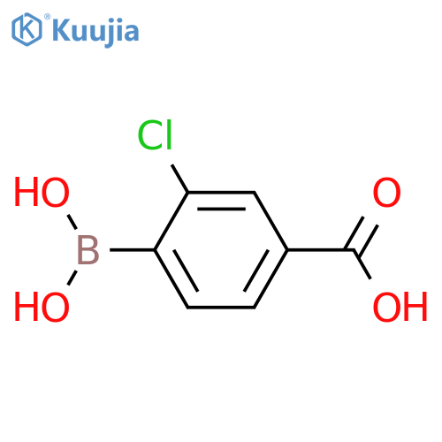 4-borono-3-chlorobenzoic acid structure