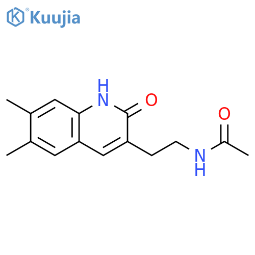 N-2-(6,7-dimethyl-2-oxo-1,2-dihydroquinolin-3-yl)ethylacetamide structure