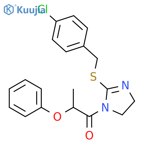 1-(2-{(4-chlorophenyl)methylsulfanyl}-4,5-dihydro-1H-imidazol-1-yl)-2-phenoxypropan-1-one structure