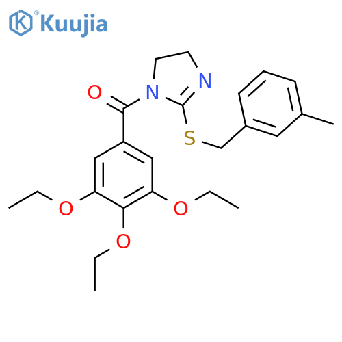 2-{(3-methylphenyl)methylsulfanyl}-1-(3,4,5-triethoxybenzoyl)-4,5-dihydro-1H-imidazole structure