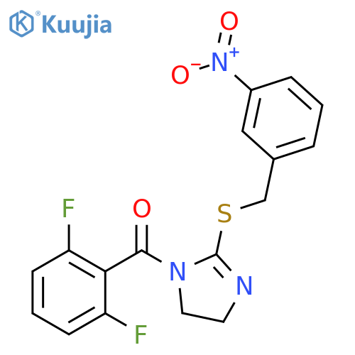 1-(2,6-difluorobenzoyl)-2-{(3-nitrophenyl)methylsulfanyl}-4,5-dihydro-1H-imidazole structure