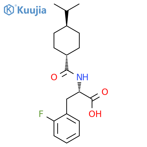 L-Phenylalanine, 2-fluoro-N-[[trans-4-(1-methylethyl)cyclohexyl]carbonyl]- structure