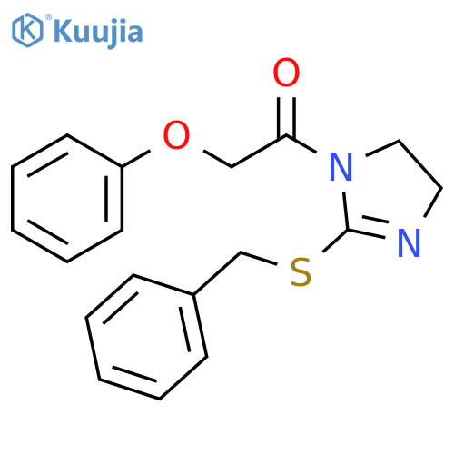 1-2-(benzylsulfanyl)-4,5-dihydro-1H-imidazol-1-yl-2-phenoxyethan-1-one structure