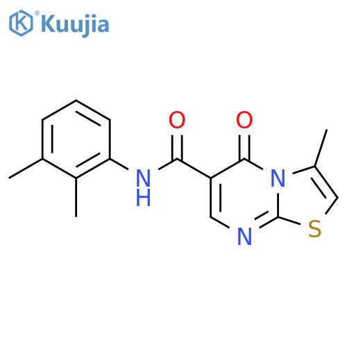 N-(2,3-dimethylphenyl)-3-methyl-5-oxo-5H-1,3thiazolo3,2-apyrimidine-6-carboxamide structure