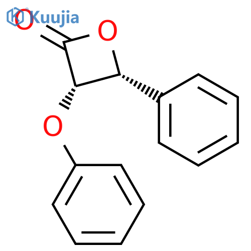 2-Oxetanone, 3-phenoxy-4-phenyl-, (3S,4R)- structure