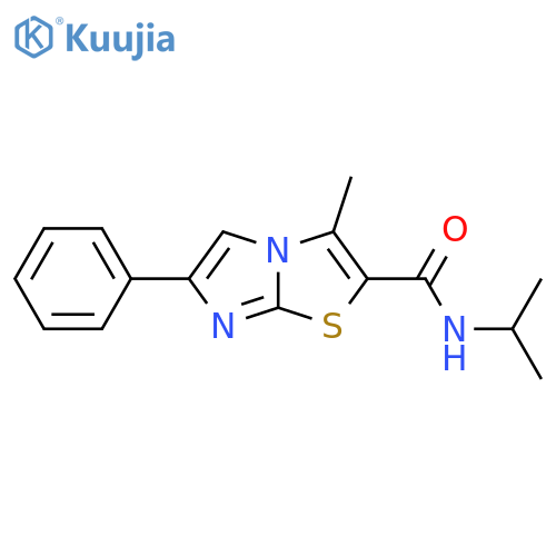 3-methyl-6-phenyl-N-(propan-2-yl)imidazo2,1-b1,3thiazole-2-carboxamide structure