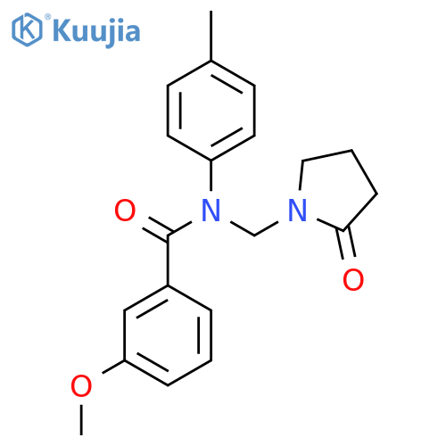 3-methoxy-N-(4-methylphenyl)-N-(2-oxopyrrolidin-1-yl)methylbenzamide structure