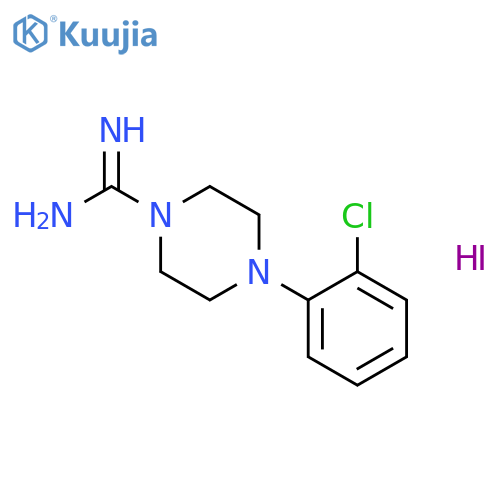 1-Piperazinecarboximidamide,4-(2-chlorophenyl)-, hydriodide (1:1) structure