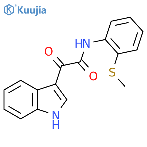 2-(1H-indol-3-yl)-N-2-(methylsulfanyl)phenyl-2-oxoacetamide structure