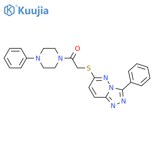 2-({3-phenyl-1,2,4triazolo4,3-bpyridazin-6-yl}sulfanyl)-1-(4-phenylpiperazin-1-yl)ethan-1-one structure