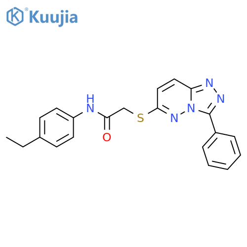 N-(4-ethylphenyl)-2-({3-phenyl-1,2,4triazolo4,3-bpyridazin-6-yl}sulfanyl)acetamide structure