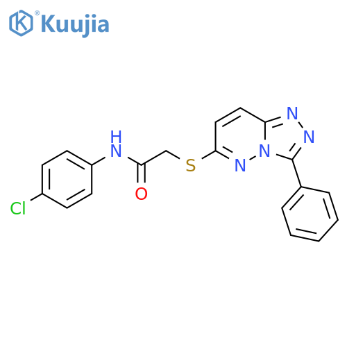 N-(4-chlorophenyl)-2-({3-phenyl-1,2,4triazolo4,3-bpyridazin-6-yl}sulfanyl)acetamide structure
