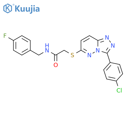 2-{3-(4-chlorophenyl)-1,2,4triazolo4,3-bpyridazin-6-ylsulfanyl}-N-(4-fluorophenyl)methylacetamide structure