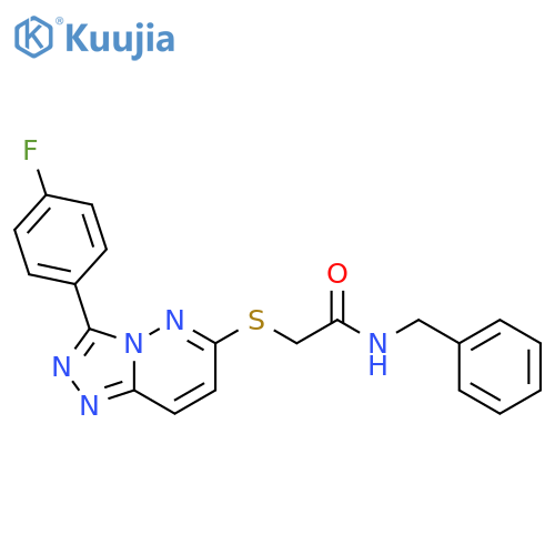 N-benzyl-2-{3-(4-fluorophenyl)-1,2,4triazolo4,3-bpyridazin-6-ylsulfanyl}acetamide structure