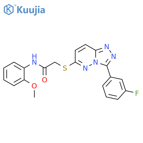 2-{3-(3-fluorophenyl)-1,2,4triazolo4,3-bpyridazin-6-ylsulfanyl}-N-(2-methoxyphenyl)acetamide structure