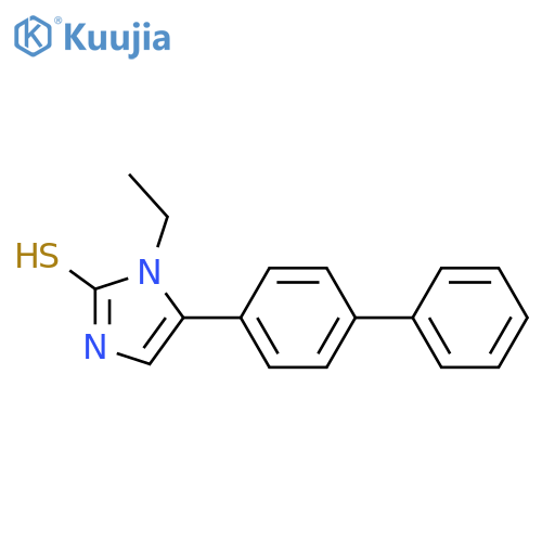 1-Ethyl-5-(4-phenylphenyl)-1H-imidazole-2-thiol structure