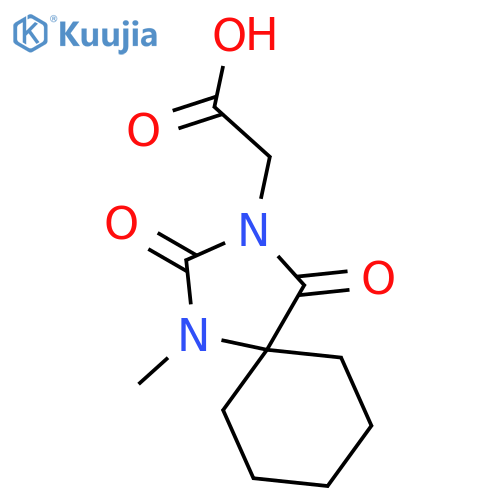 2-{1-methyl-2,4-dioxo-1,3-diazaspiro[4.5]decan-3-yl}acetic acid structure