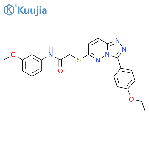 2-{3-(4-ethoxyphenyl)-1,2,4triazolo4,3-bpyridazin-6-ylsulfanyl}-N-(3-methoxyphenyl)acetamide structure