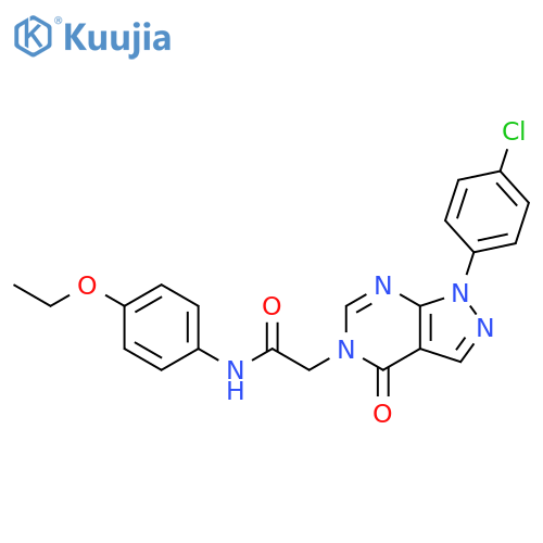 2-1-(4-chlorophenyl)-4-oxo-1H,4H,5H-pyrazolo3,4-dpyrimidin-5-yl-N-(4-ethoxyphenyl)acetamide structure