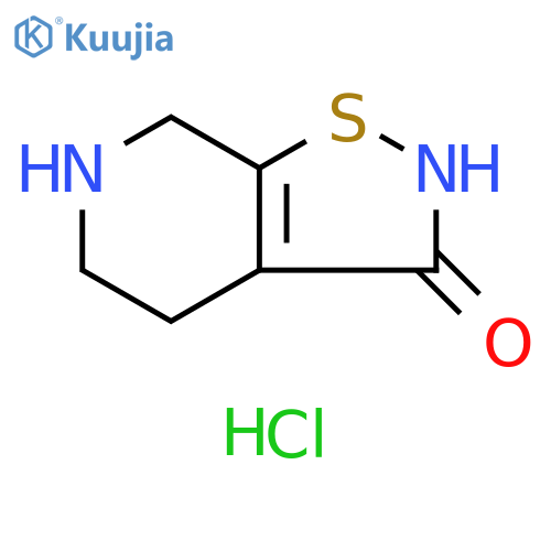 4H,5H,6H,7H-1,2thiazolo5,4-cpyridin-3-ol hydrochloride structure