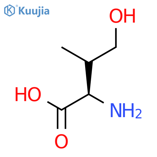 (2R)-2-amino-4-hydroxy-3-methylbutanoic acid structure