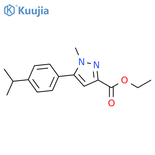 1H-Pyrazole-3-carboxylic acid, 1-methyl-5-[4-(1-methylethyl)phenyl]-,ethyl ester structure