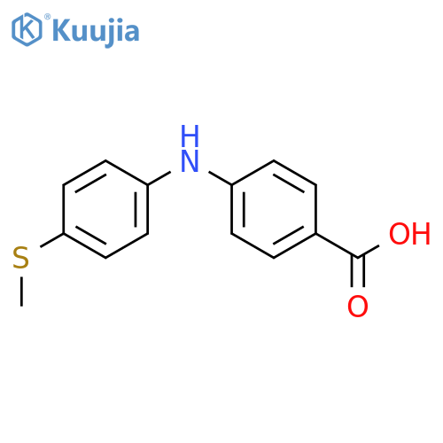 BENZOIC ACID, 4-[[4-(METHYLTHIO)PHENYL]AMINO]- structure