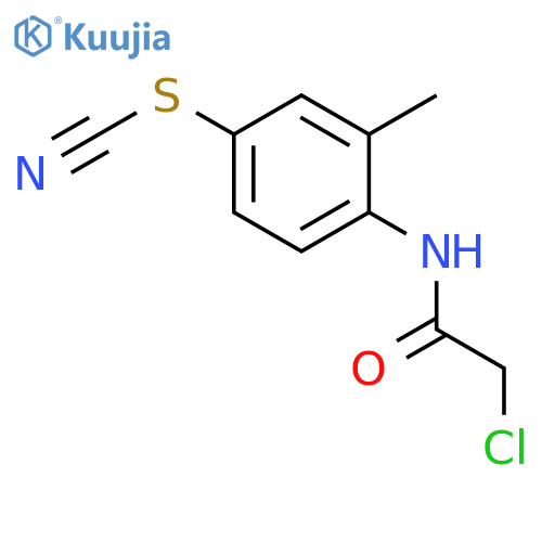 2-chloro-N-4-(cyanosulfanyl)-2-methylphenylacetamide structure