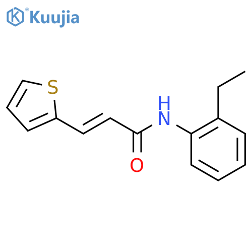 (2E)-N-(2-ethylphenyl)-3-(thiophen-2-yl)prop-2-enamide structure