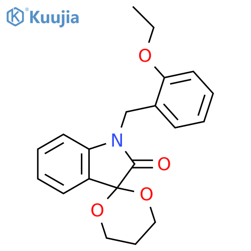 1'-(2-ethoxyphenyl)methyl-1',2'-dihydrospiro1,3-dioxane-2,3'-indole-2'-one structure