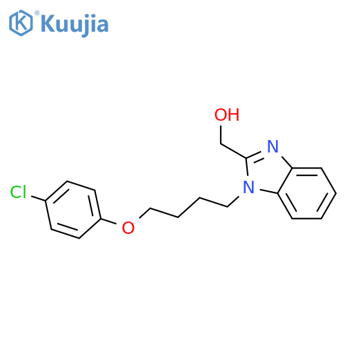 {1-4-(4-chlorophenoxy)butyl-1H-1,3-benzodiazol-2-yl}methanol structure