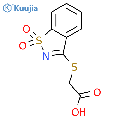 2-(1,1-Dioxo-1,2-benzothiazol-3-yl)sulfanylacetic Acid structure
