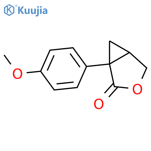 3-OXABICYCLO[3.1.0]HEXAN-2-ONE, 1-(4-METHOXYPHENYL)- structure