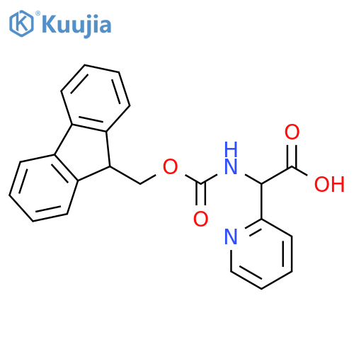 2-({(9H-fluoren-9-yl)methoxycarbonyl}amino)-2-(pyridin-2-yl)acetic acid structure