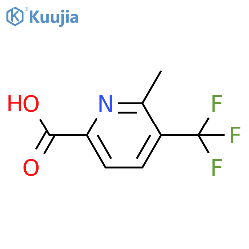 6-methyl-5-(trifluoromethyl)pyridine-2-carboxylic acid structure