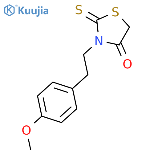 3-2-(4-methoxyphenyl)ethyl-2-sulfanylidene-1,3-thiazolidin-4-one structure