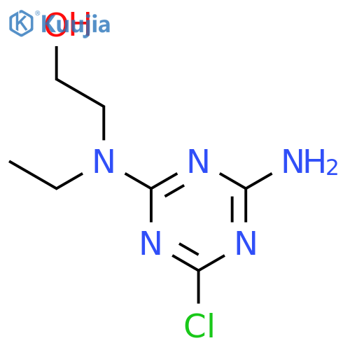 2-[(4-Amino-6-chloro-1,3,5-triazin-2-YL)(ethyl)-amino]-1-ethanol structure