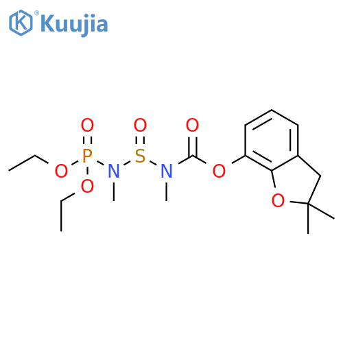 6-Oxa-3-thia-2,4-diaza-5-phosphaoctanoic acid,5-ethoxy-2,4-dimethyl-, 2,3-dihydro-2,2-dimethyl-7-benzofuranyl ester,3,5-dioxide structure