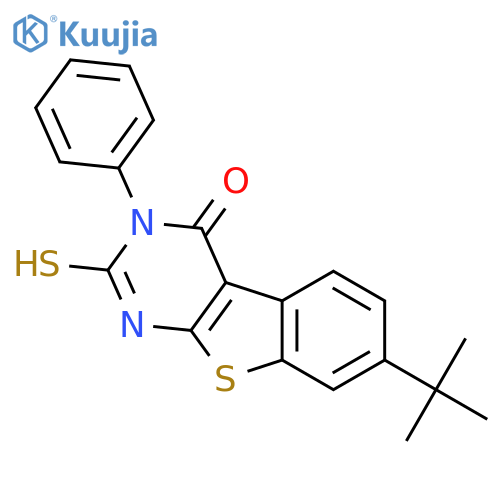 7-tert-Butyl-2-mercapto-3-phenyl1benzothieno2,3-dpyrimidin-4(3H)-one structure