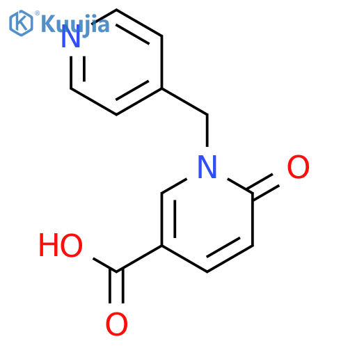 6-oxo-1-(pyridin-4-yl)methyl-1,6-dihydropyridine-3-carboxylic acid structure