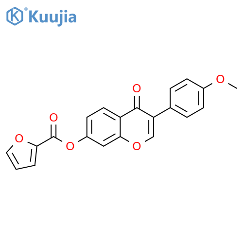 3-(4-methoxyphenyl)-4-oxo-4H-chromen-7-yl furan-2-carboxylate structure