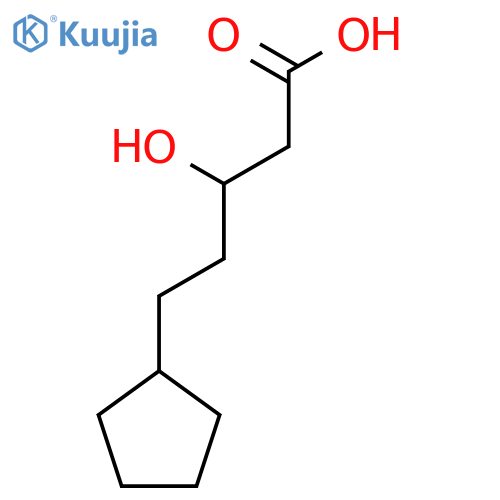 5-cyclopentyl-3-hydroxypentanoic acid structure