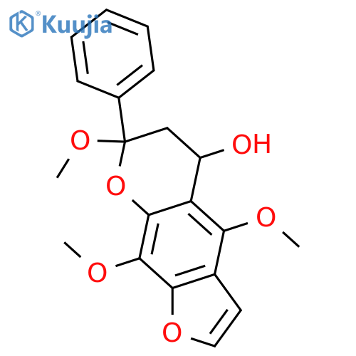 6,7-Dihydro-7-phenyl-5H-furo[3,2-g][1]benzopyran-4,5,7,9-tetrol; (2S,4R)-form, 2,5,8-Tri-Me ether structure