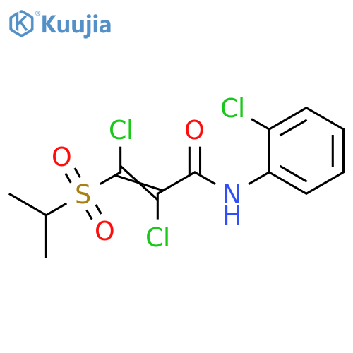 (2E)-2,3-dichloro-N-(2-chlorophenyl)-3-(propane-2-sulfonyl)prop-2-enamide structure