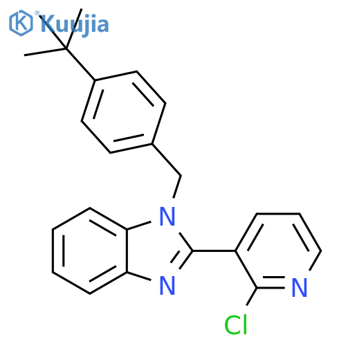 1-[(4-tert-butylphenyl)methyl]-2-(2-chloropyridin-3-yl)-1H-1,3-benzodiazole structure